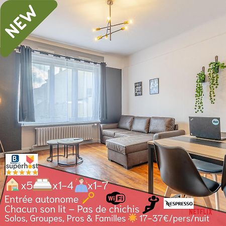 1 Studio & 4 Appts - 1 A 4 Lits - 1 A 7 Pers - 1 Immeuble - Confort, Flexibilite ------ English - 1 Studio & 4 Apts - 1 To 4 Beds - 1 To 7 Guests - Same Building - Comfort, Flexibility Hayange Buitenkant foto