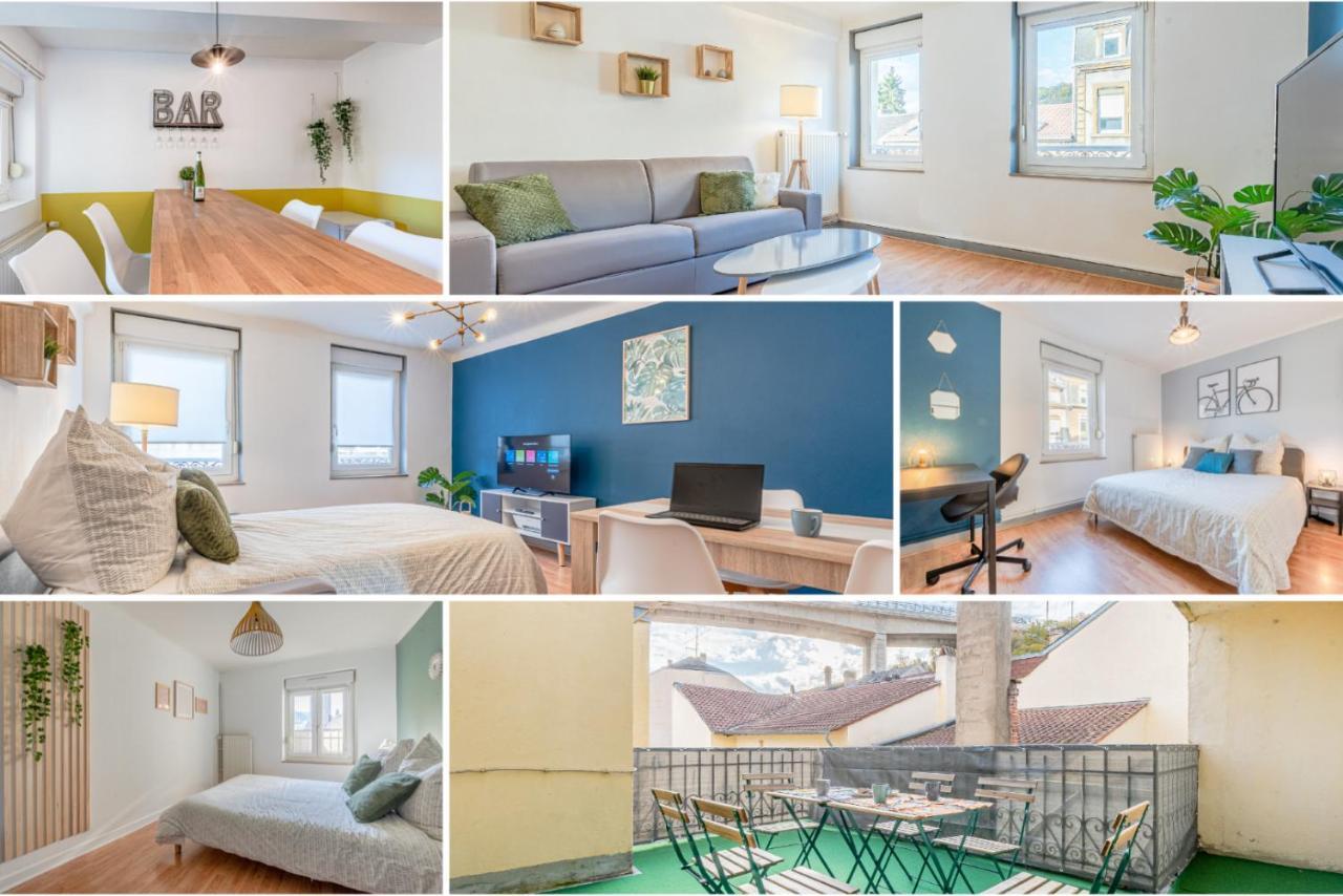 1 Studio & 4 Appts - 1 A 4 Lits - 1 A 7 Pers - 1 Immeuble - Confort, Flexibilite ------ English - 1 Studio & 4 Apts - 1 To 4 Beds - 1 To 7 Guests - Same Building - Comfort, Flexibility Hayange Buitenkant foto